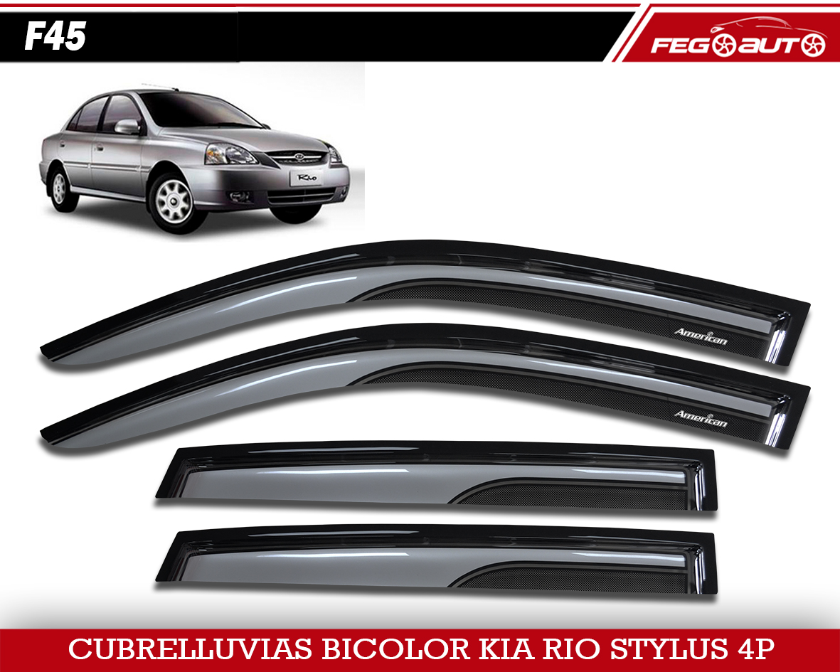 Mecánicamente clímax novia CUBRELLUVIAS: CUBRELLUVIAS BICOLOR KIA RIO STYLUS 4P