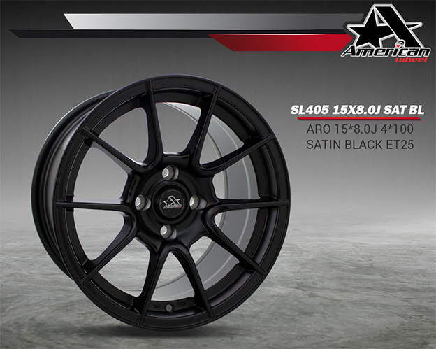 AROS: ARO 15*8.0J SATIN BLACK ET25